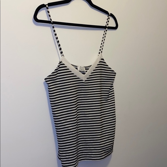 Zara white black print  tank Top - Picture 4 of 13